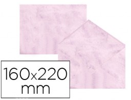 25 sobres 160x220mm. 90g/m² pergamino marmoleado rosa